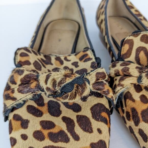 Jack Rogers Holly Leopard Print Haircalf Loafers Size 5 - Picture 8 of 10
